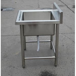 Brushed Stainless Steel Display Racks Undermount Single Bowl With Drainboard