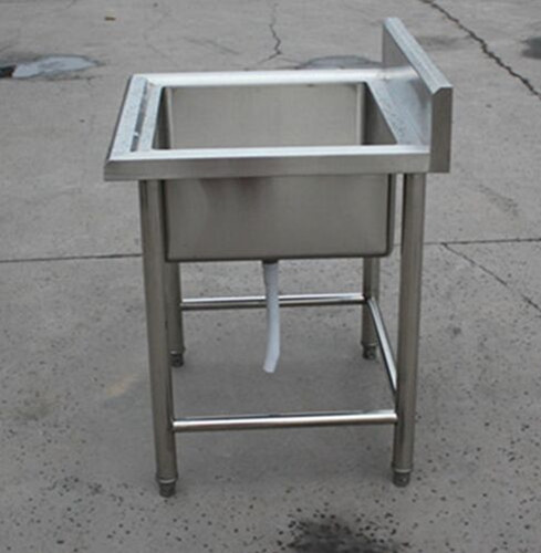 Buy Brushed Stainless Steel Display Racks Undermount Single Bowl With Drainboard at wholesale prices