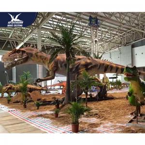 Quality Silicon Rubber Surface Interactive Full Size Dinosaur Models For Garden for sale