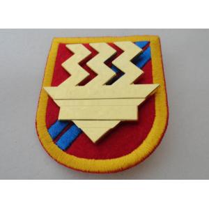 China Soft Enamel Pin, Lapel Pin with Brass Embroidery Patch, Gold Plating for Promotional Gift on sale