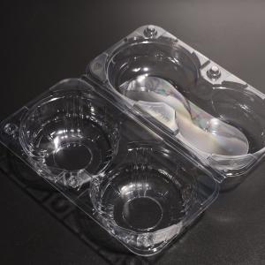 2-Compartment FAD Certified Transparent Food Packaging Plastic Container / Food