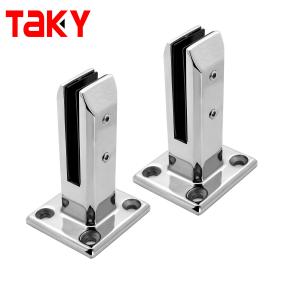 8-12mm Stainless Steel Bolt Down Glass Railing Clamp