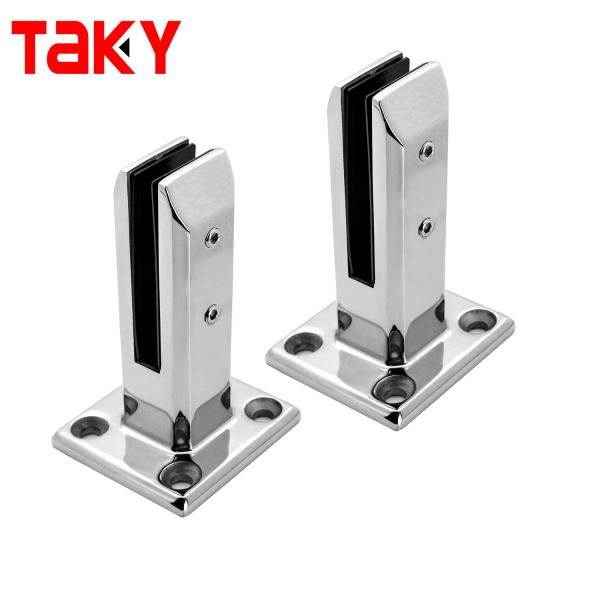 Buy 8-12mm Stainless Steel Bolt Down Glass Railing Clamp at wholesale prices