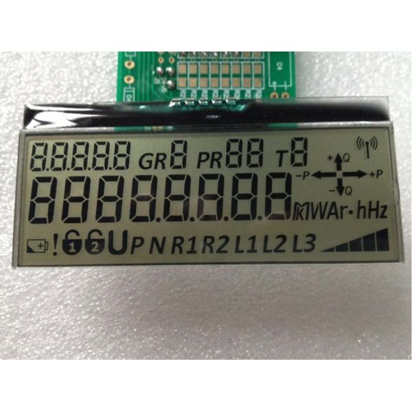 17 Digits 7 Segment Custom Lcd Module , Metal Pin Transflective Lcd Display Cog
