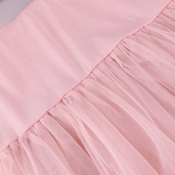 Children's Dress Clothing Girls Sweet Lace Mid Sleeve Tulle Princess Dress