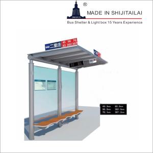 China 5Hours Laminated Glass 4mm glass Solar Bus Shelter on sale