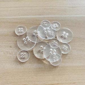Wholesale 2/4 holes Polyester Plastic Button Transparent Resin Buttons For