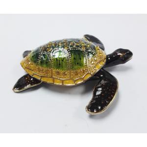 Metal turtle jewelry box bedside turtle enamel metal jewelry box