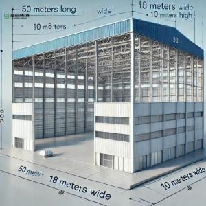 Light Metal Engineered Steel Buildings Large Span Free Design Drawing