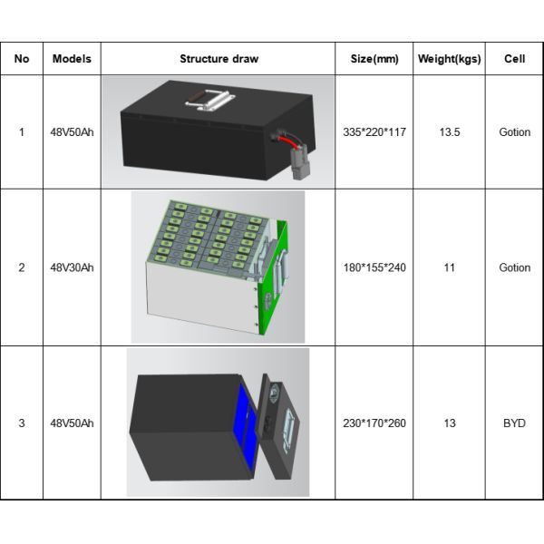 48V 50Ah Lithium Ion Battery For Electric Bikes Two Wheeled Vehicle
