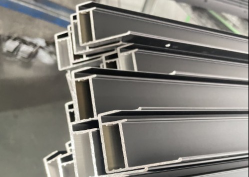 Buy Black Anodized Aluminum Solar Panel Frame Extrusion Profiles 6000 Series at wholesale prices