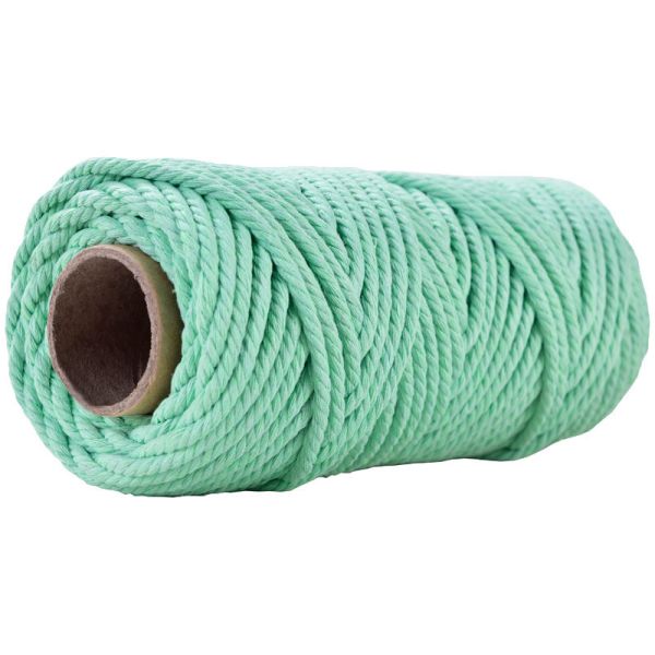 50m Dusty Pink Macrame Cord 5mm ISO9001 Pink Cotton Rope 3 Strands