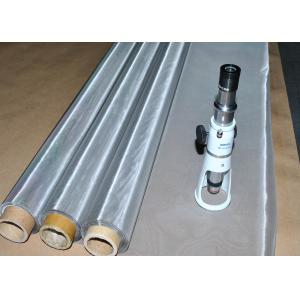 Plain Weave Stainless Steel Screen Printing Mesh 40-50 Micron Low Elongation