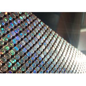 6x6mm Anodized Aluminum Flake Fabric Used For Architecture Decoration