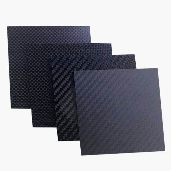 Plate CNC Custom Machining Carbon Fiber with 3K Twill Plain Design and Press