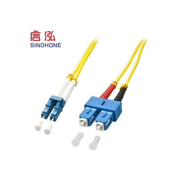 PVC LSZH Material Fiber Optic Patch Cord , SC Multimode Fiber Cable