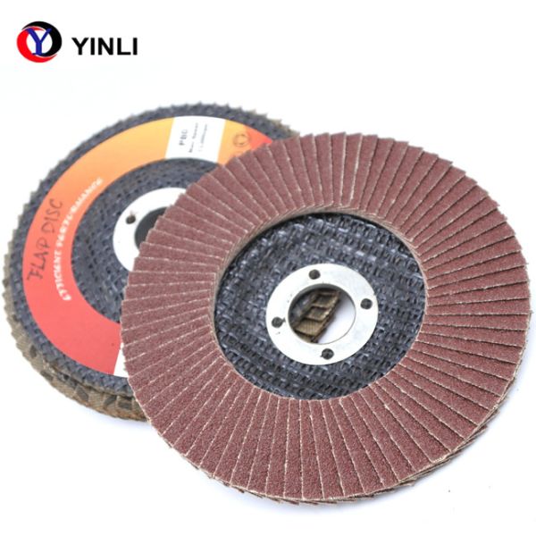Buy Red Sand 60 Grit Aluminum Flap Disc 100mm For Metal Working at wholesale prices