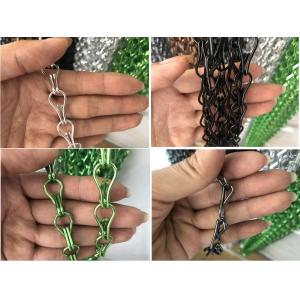 Professional Aluminum Alloy Chain Link Door Curtain 1.6mm / 2.0mm Wire Diameter