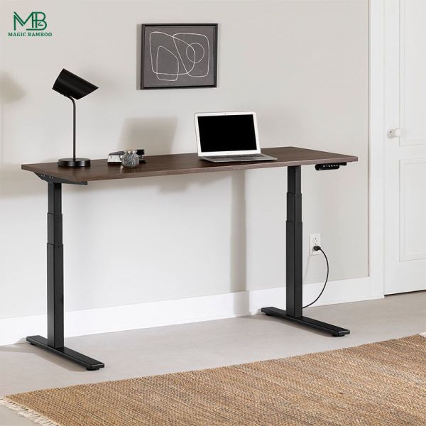 Ergonomic Lift Up Desk Bamboo Table Top For Standing Work