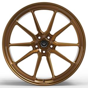 G70 BMW 760 Custom 1-PC Forged Rims 22x9.5 and 22x11 Gloss Bronze