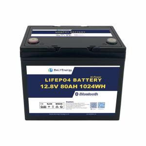 Energy LiFePO4 Lithium Battery 12V80Ah Over Voltage Protection 14.6V