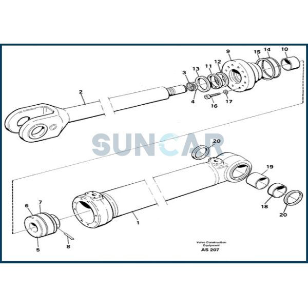 VOE11998810 VOE 11998810 Lift Cylinder Seal Repair Kit Fits L50D L50C