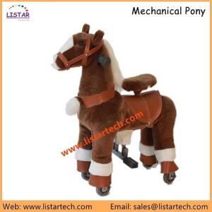 Quality Plush Mechanical Horse Mechanical Ride on Pony Mechanical Rocking Horse with Human Power for sale