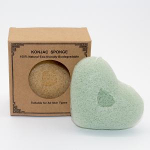 OEM ODM Green Tea Konjac Sponge Natural Face Cleansing Sponge