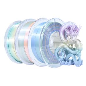 Professional 3D Printer Filament Silk Rainbow PLA Toughness Enhanced