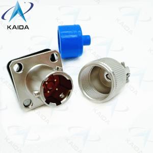Circular Electrical Connector Receptacle 4 Contacts Electroless Nickel Finish