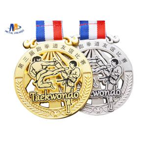 Soft Enamel Zinc Alloy Taekwondo Medal 76.2*3MM