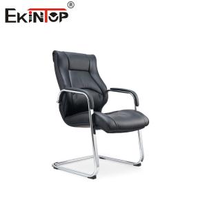 High Swivel Black PU Leatherette Office Chair With Fixed Armrest