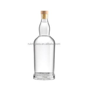 Custom Logo Printing Tequila Glass Bottle with Cork in 250ml 500ml 750ml