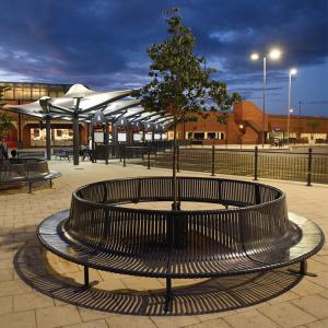 China ISO14001 Approved Iron Steel Sunproof Round Tree Seat on sale