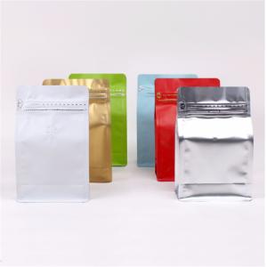 Custom logo coffee beans plastic zipper bag self-sealing coffee pouch with air