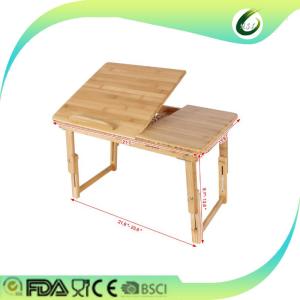 Bamboo laptop desk adjustable breakfast serving bed tray