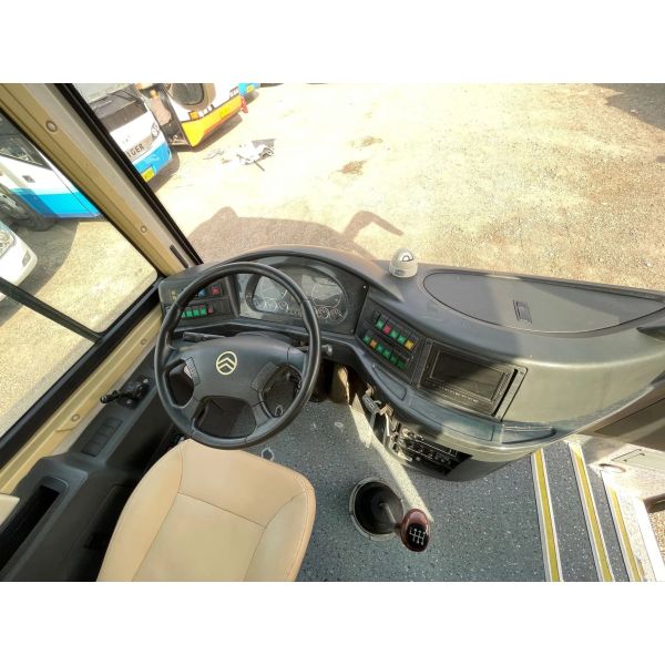 Old Coach Bus 37 Seats Manual Transmission LHD Rear Engine Used Golden Dragon XML6857 Air Conditioner