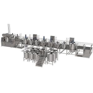 High Shear Homogenizer Machine With Hydraulic Lifting Lid Double Jackets