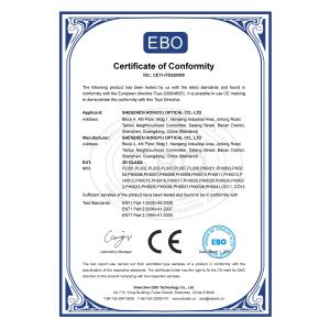 SHENZHEN HONY OPTICAL CO.,LTD Certifications