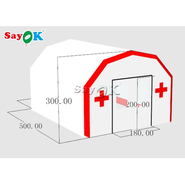 Inflatable Emergency Tent Oxford Cloth Inflatable Medical Tent / Cube Decontamination Tent