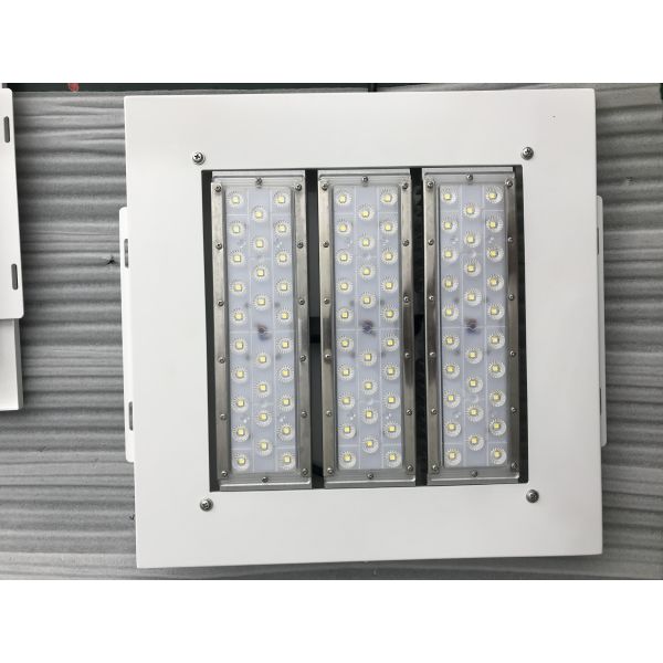 IP66 IK10 Led Gas Station Canopy Lights 160lm/w Recessed Installation High Luminous
