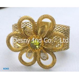 Elegant OEM / ODM metal bangles with gold plated