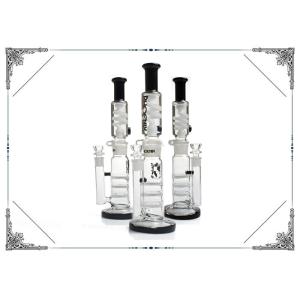 Custom 10 Inch Glass Bong Smoking With Triple Honeycomb Perc