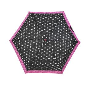 21 Inches Pink Edge Fiberglass Frame Foldable Umbrella