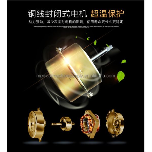 Convenient Three Wind Speed Bladeless Fan for Portable Home Cooling Wall Mounted Plastic