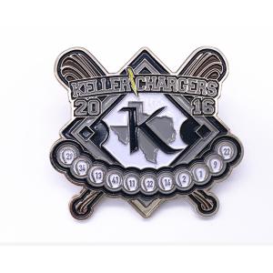 Metal Plating Soft Enamel Badges , Butterfly Clutch Custom Sports Pins