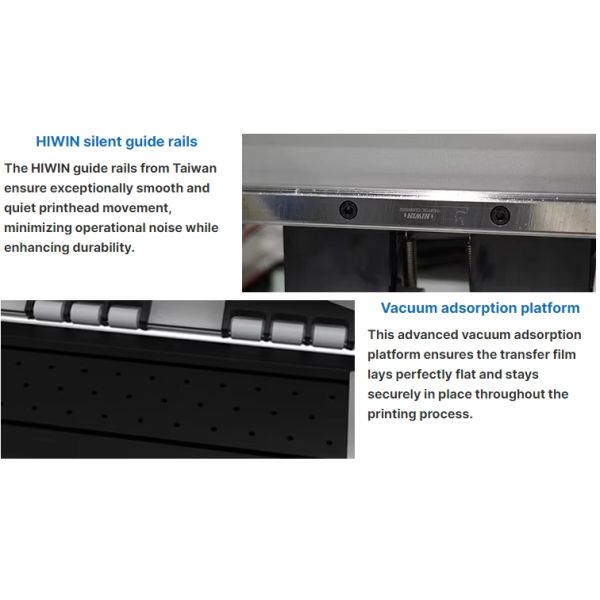KECAI Customized A3 33cm Dual Head XP600 Transfer DTF Printer With RINN Software and Suction Platform for Fabric Printing
