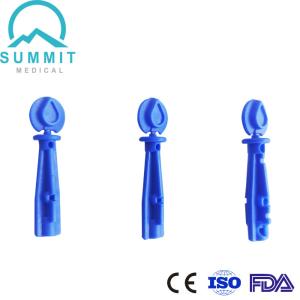 Medical Disposable Blood Lancet Twist Top 28G Blue