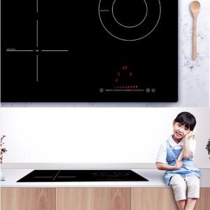 Quality Metal Base 2.6kw Three Burner Electric Cooktop for sale