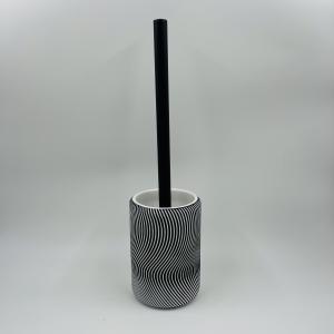 Sand stone bath accessories sets round & oval shape white color with balck swirl